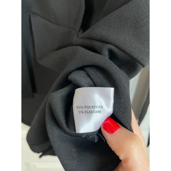 OH MY LOVE London Womens bow v neck black Bodysuit Medium - Picture 6 of 10